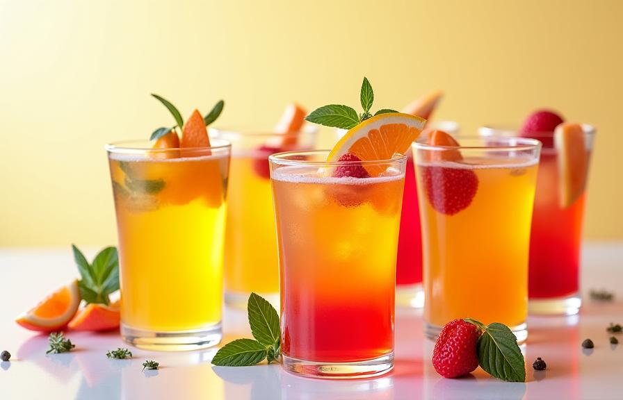 Minuman infusi herba moden dengan presentasi cantik